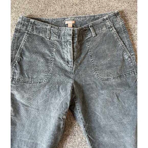 J Jill Jeans Women 10 Blue Corduroy Straight Slim Cotton Stretch 5 Pocket Pants - Picture 2 of 7